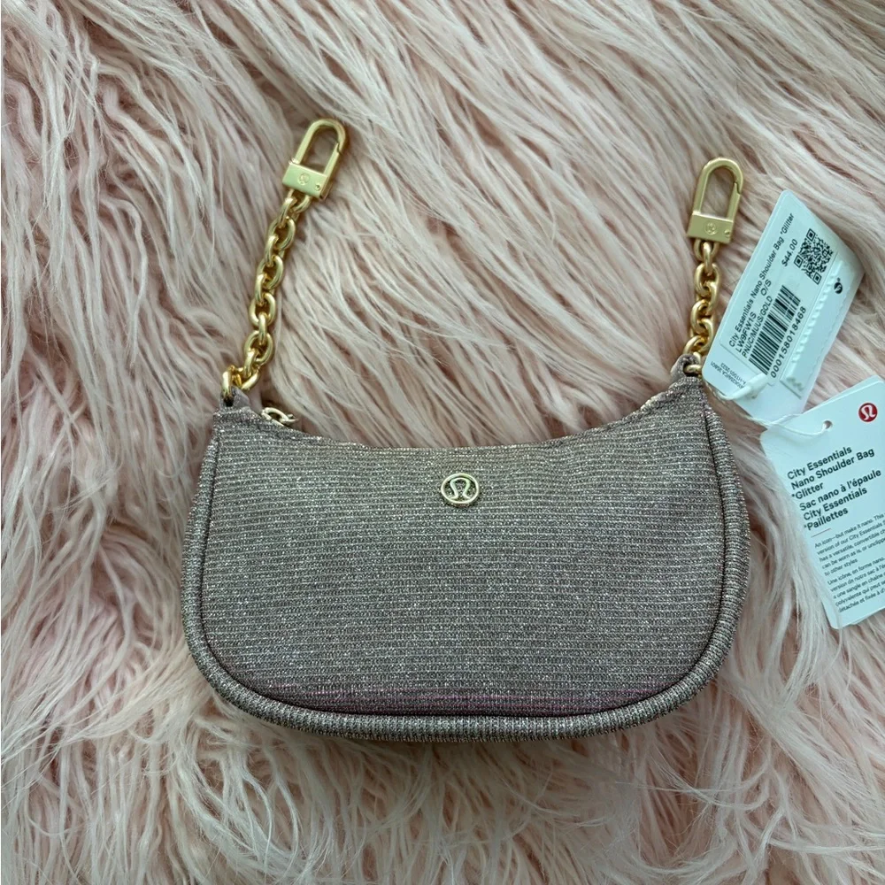 lululemon City Essentials Pink Glitter Nano Bag BNWT - Picture 4 of 6